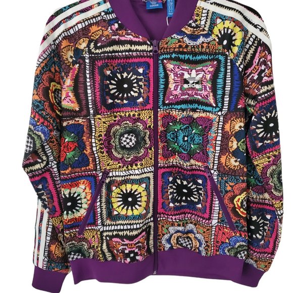 adidas Jackets & Blazers - Farm Rio Adidas Crochita Superstar Jacket Special Edition AY6856 Size Small New